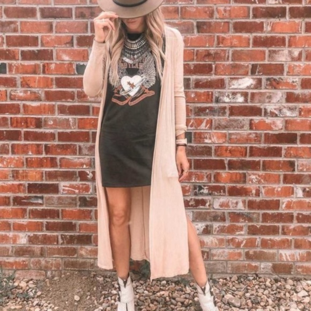 Boho Dancing Outlaw Graphic Heart wings Tank Dress - Picture 4 of 9